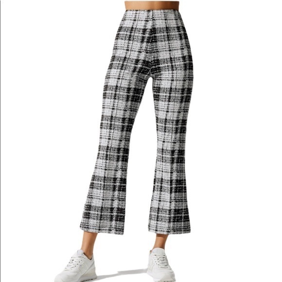 ONA Pants - ONA plaid kick flare pants